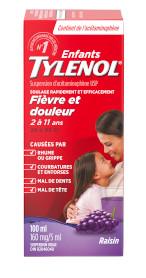 Suspension d’acétaminophène TYLENOL® pour enfants, raisin