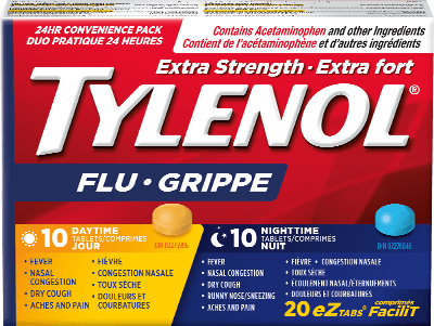 Extra Strength TYLENOL® Flu Daytime & Nighttime EZ Tabs