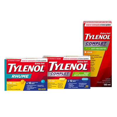 Boîtes de caplets TYLENOL® Rhume, toux et grippe